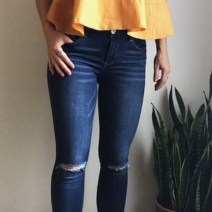 1822 Denim Distressed Skinny Jeans Sz 28